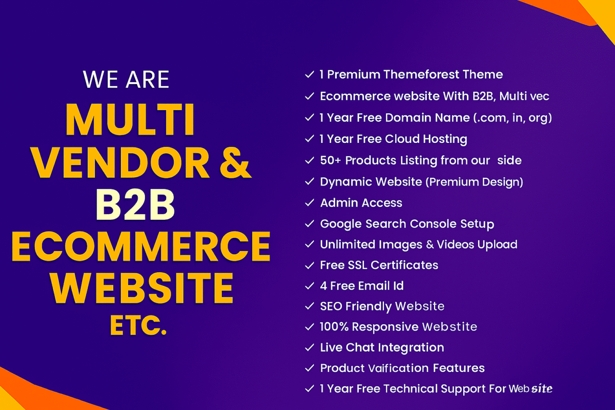 Advanced - Ecommerce website With B2B, Multi vendor