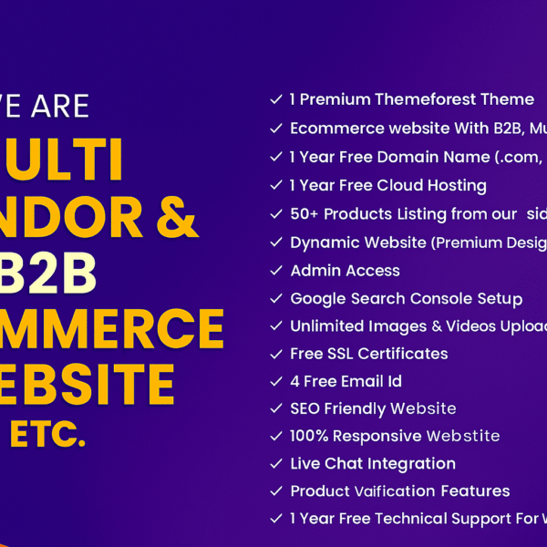 Advanced - Ecommerce website With B2B, Multi vendor