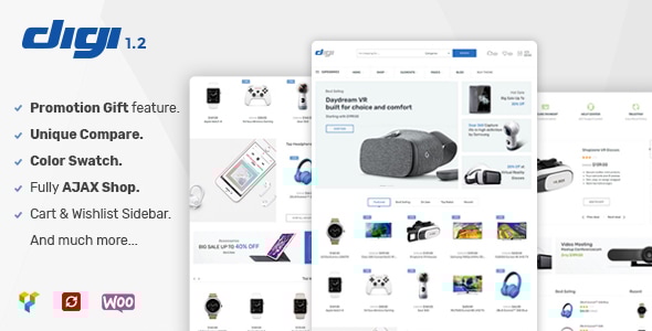 Digi - Electronics Store WooCommerce Theme With Hosting and Domain