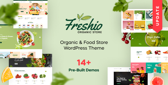Freshio - Organic & Food Store WordPress Theme With Hosting and Domain