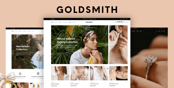 GoldSmith - Jewelry Store WooCommerce Elementor Theme with Hosting and Domain