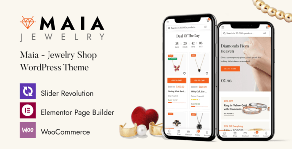 Maia - Jewelry Shop WordPress Theme with Hosting and Domain