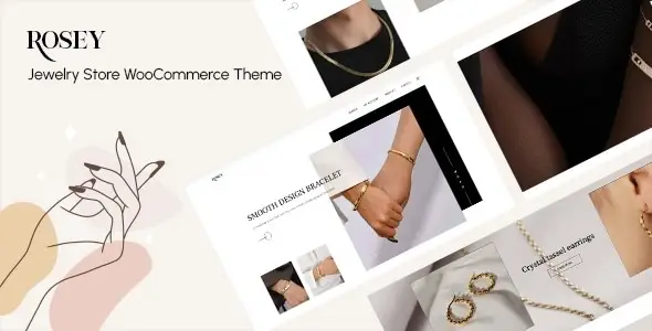 Rosey – Jewelry Store WooCommerce WordPress Theme with Hosting and Domain