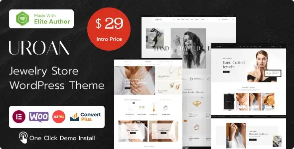 Uroan - Jewelry & Ornament Store WordPress Theme with Hosting and Domain