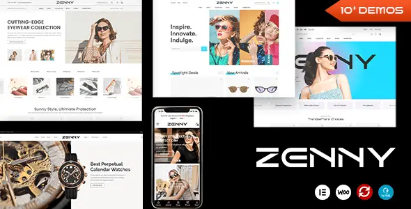 Zenny - Jewelry, Watches & Glasses Elementor WooCommerce WordPress Theme with Hosting and Domain